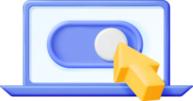 3D Mouse Cursor and Switch Button in Computer png