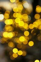 Gold light bokeh for holiday lights background or Christmas background photo