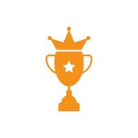 Championship trophy icon on white background. Educational, sports, trophy icon vector. vector