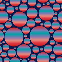 Abstract seamless pattern of gradient circles of different diameters. Vector background. Big and small spherical balls futuristic print