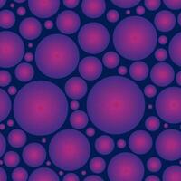 Abstract seamless pattern of purple balls of different diameters. Vector background. Big and small spherical balls futuristic print