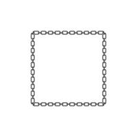 Chain frame of rectangular shape, Metal links repeat endlessly, Vector illustration isolated