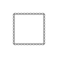 Chain frame of rectangular shape, Metal links repeat endlessly, Vector illustration isolated