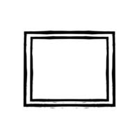 grunge rectangular marco estampilla. tinta vacío negro caja. rectangular borde. vector ilustración aislado en blanco antecedentes