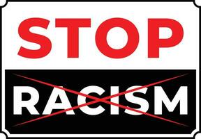 Stop Racism, Discriminations Symbol Sign vector