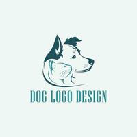 dog logo design vector