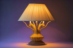 AI generated a modern lamp on a solid color background. ai generative photo