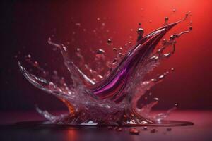 AI generated Beautiful abstract water splash. Drop of water. ai generated photo