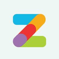 Colorful Letter Z Vector Logo Design