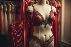 AI generated Sensual lingerie on a mannequin. ai generative photo