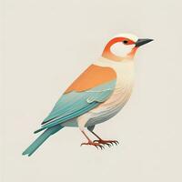 AI generated vector illustration of a bird. Vector illustration in cartoon style. ai generative photo