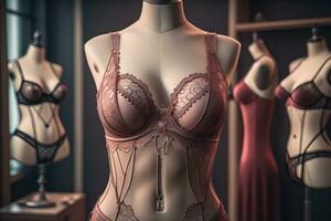 AI generated Sensual lingerie on a mannequin. ai generative photo