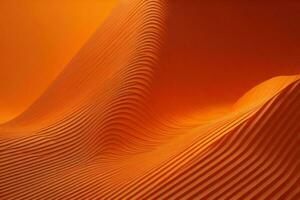 AI generated Abstract Curved Shapes in Orange Background. generative ai photo