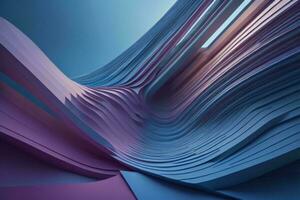 AI generated abstract wavy background with blue and pink elements. generative ai photo