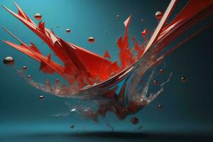 AI generated Abstract chaotic shape. Futuristic background design. ai generated photo