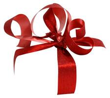 Red silk ribbon tied around the box, frame and blank for design photo