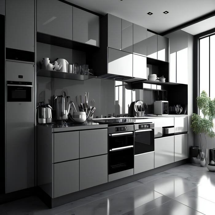 Black And White Kitchen Stock Photos, Images and Backgrounds for Free