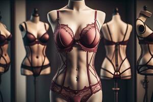 AI generated Sensual lingerie on a mannequin. ai generative photo