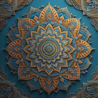 AI generated Mandala pattern. Vintage decorative elements. Hand drawn oriental background. ai generative photo