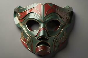 AI generated Mardi Gras mask isolated on solid color background. ai generative photo