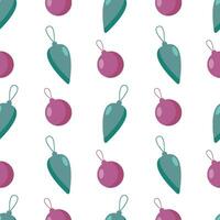 Seamless Christmas pattern. Christmas tree decorations, ornament. For greeting card, wrapping paper, textile, background vector