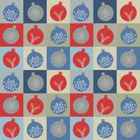 Seamless Christmas pattern. Geometric pattern with Christmas balls vector