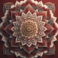 AI generated Mandala pattern. Vintage decorative elements. Hand drawn oriental background. ai generative photo
