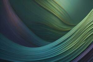 AI generated abstract background with smooth lines in blue and green colors for design. generative ai photo