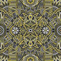 Abstract ethnic vintage yellow and grey background. vector