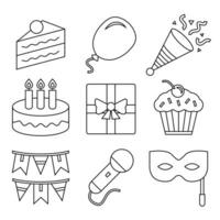 Birthday Lineal Pack vector