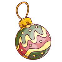 icono de dibujos animados de bola de Navidad png