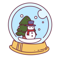 Noël neige globe dessin animé icône png