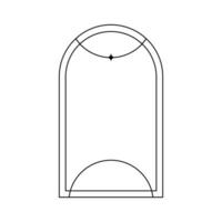 de moda Navidad invierno lineal arco marco. moderno minimalista estético línea elemento, geométrico formularios vector brillar para social medios de comunicación o póster diseño, sencillo decorativo boho estilo