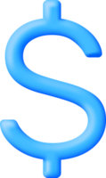 3d USA dollar symbol png