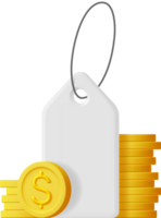 3D Tag with Money png