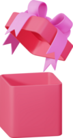 3d öffnen Geschenk Box png