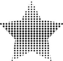 Star shape halftone design element vector