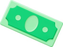 3d vert dollar billet de banque png