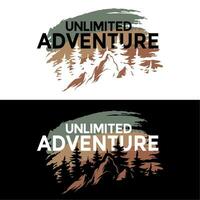 Vintage Unlimited Adventure Design Background Illustration vector