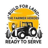 The farmer heroes t shirt design background illustration vector