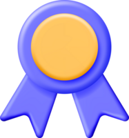 3D Winner Medal with Ribbon png