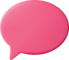 3D Red Blank Speech Bubble png