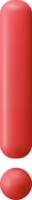 3D Red Exclamation Mark png