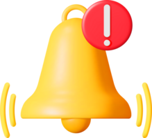 icono de campana de notificación 3d png