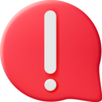 White Exclamation Mark in Red Round Pin png