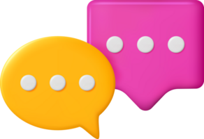 3D Blank Speech Bubble png