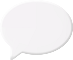 3D Blank Speech Bubble png