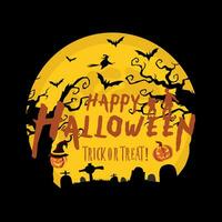 Happy Halloween - Trick or Treat Background Design vector