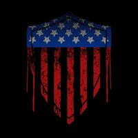 American Shield with Flag of USA vector background illustration