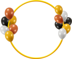 3d glimmend ballon grens ring png